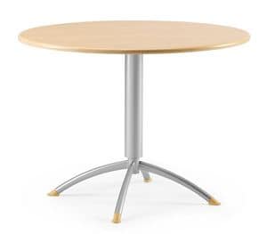 KOMBY 946, Kleiner runder Tisch aus Metall und Laminat, fr Bars
