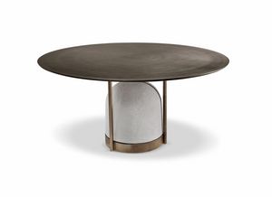 Arcano Runder-Tisch, Tisch mit Betonsockel