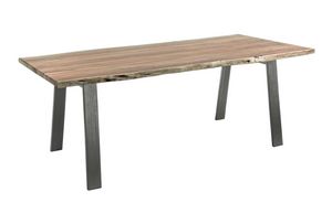 Tisch Aron 200X95, Tisch mit Holzplatte mit unregelmigen Kanten