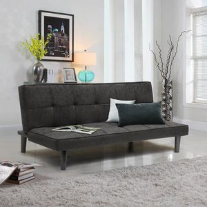 Schlafsofa Bettcouch Stoff Design 2-Sitzer Haus Bro Wohnzimmer GIADA - DI3178GIN, Einfaches 2-Sitzer-Schlafsofa