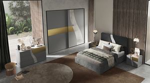 Wave titanio, Moderne Mbel fr Schlafzimmer mit Doppelbett