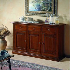 Anthologia ANTP204, 3-triges Sideboard mit rustikalen Quadersteinen