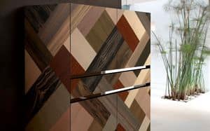 ATHENA QUADRA PW45, Handmade Sideboard, hochwertige Holzeinlagen, geeignet fr elegante Wohnbereich