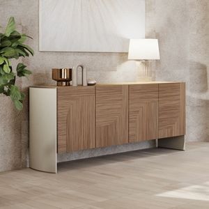 AXTRA AXTRACR4P / Anrichte, 4-triges Sideboard aus Naturholz mit lackierten Seiten