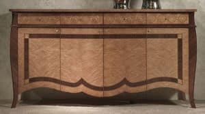 CR59 Charme Sideboard, Sideboard in eingelegtem Holz, fr Luxus-Hotels