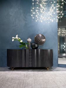 CR62B Mistral Sideboard, Hohes Sideboard in dunklem Freg Sycomoro