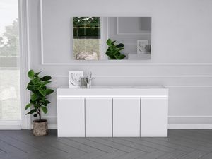 Easy Anrichte, Moderner lackierter Sideboard mit Marmoreffektplan