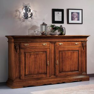 Foglia NOTGIO902, Klassisches und traditionelles Sideboard mit 2 Schubladen