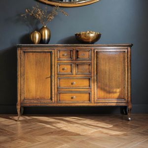 Glamour GLAMO722, Sideboard mit 2 Holztren und Schubladen