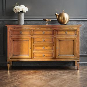 Glamour GLAMO830, Klassisches 2-triges Sideboard mit 6 Schubladen