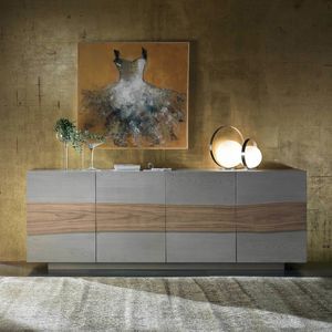 Spazio Contemporaneo SPAZE1058, 4-triges Sideboard aus Canaletto-Walnuss