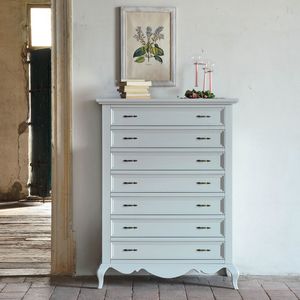 Casa Shabby Chic SHABBY1548, Kommode im Shabby-Chic-Stil mit sieben Schubladen