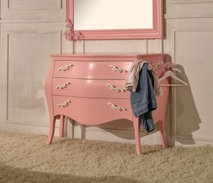 Art. 763, Klassische Style -Truhe der Schubladen, rosa Lack -Finish