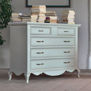 Casa Shabby Chic SHABBY1550, Shabby-Chic-Kommode mit 5 Schubladen