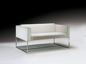 Square sofa, Sofa mit Vierkantrohr aus Stahl, fr Wartezimmer
