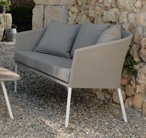 Amy AMYDIV, Sofa mit Struktur aus Aluminium, fr den Auenbereich