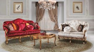 CASANOVA, Sehr elegantes klassisches Sofa aus Samt