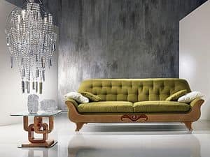DI13 Cherubino Sofa, Sofa Klassiker mit zurck gesteppt, fr moderne Salons