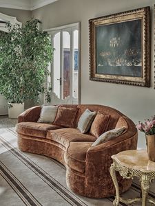 Sofa 4010, Klassisches Sofa mit abgerundeten Formen