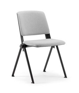Clio Soft 01, Gepolsterter Stuhl, mit Kunststoffstruktur, stapelbar