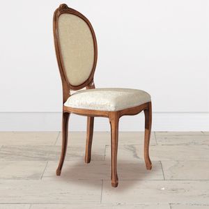 Ovaler Stuhl ARMH185, Gepolsterter Stuhl mit ovaler Rckenlehne