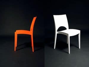 SE 6314, Moderne Kunststoff-Stuhl, fr den Auen Pizzeria