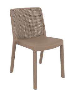 Trilly-S, Stuhl aus Polypropylen mit perforierter Rckenlehne, fr den Auenbereich
