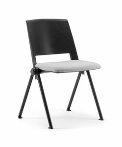 Clio Cover 01, Stuhl aus Kunststoff, mit gepolsterter Sitzflche