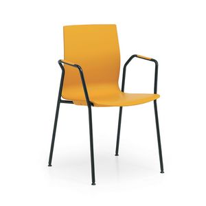 Q3, Konferenzstuhl mit Sitz und Rckenlehne aus Kunststoff