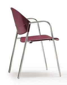 DELFI 085, Stapelbarer Stuhl mit Sitz und Rcken in Copolymer