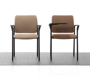 Urban Soft 02, Gepolsterte stapelbarer Stuhl mit Armlehnen fr Konferenzzimmer