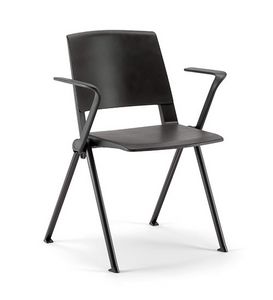 Clio Plastic 02, Stuhl aus Kunststoff mit Armlehnen, fr Besprechungen und Schulungen