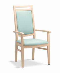 Pina PA, Sessel aus Holz mit hoher Rckenlehne