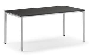 KUDOS 980, Rechteckigen Tisch aus Metall und Laminat, fr Tagungsrume
