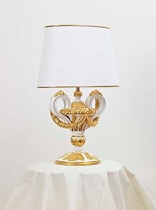 TABLE LAMP ART.LM 0006, Handgeschnitzte Tischlampe