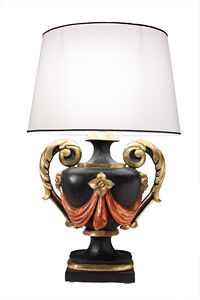 TABLE LAMP ART.LM 0050, Handgefertigte klassische Holzlampe