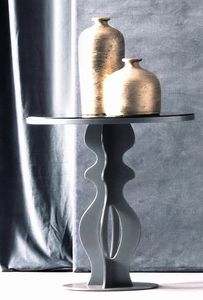 Jasper Art. 163, Beistelltisch aus Eisen mit Rauchglasplatte