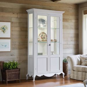 Casa Shabby Chic SHABBY1526, Zweitrige Vitrine im Shabby-Chic-Stil