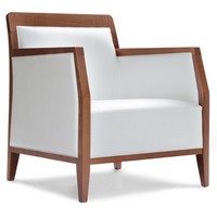 PL 49 EM, Sessel aus Holz, in Kunstleder berzogen, fr den Objektbereich