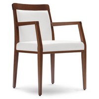 PL 49 EP, Sessel aus Holz, Sitz bedeckt in Kunstleder, zu Restaurants und Hotels