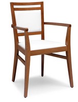 PL 4472 / CP, Sessel aus Holz, Sitz und Rcken gepolstert, fr die Restaurants