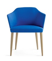 Axel 80 4L FU, Moderne Sessel mit Massivholz-Beinen, um Hotels