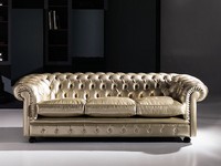 Cester, Klassisches Sofa, getuftet, in Leder, fr den ffentlichen Bereich